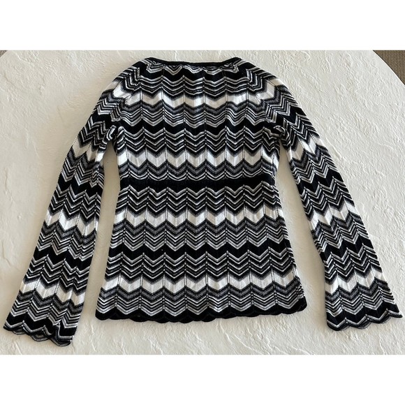 INC International Concepts Petite Chevron Keyhole Sweater - Picture 5 of 7